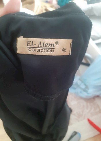 46 Beden siyah Renk siyah abiye kemerli