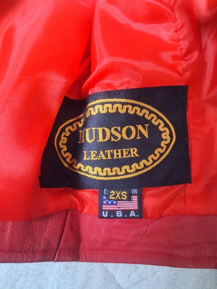 Kemerli kırmızı bordo Deri Kadın Yelek - Görsel 3