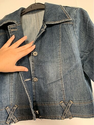 38 Beden Crop kot ceket