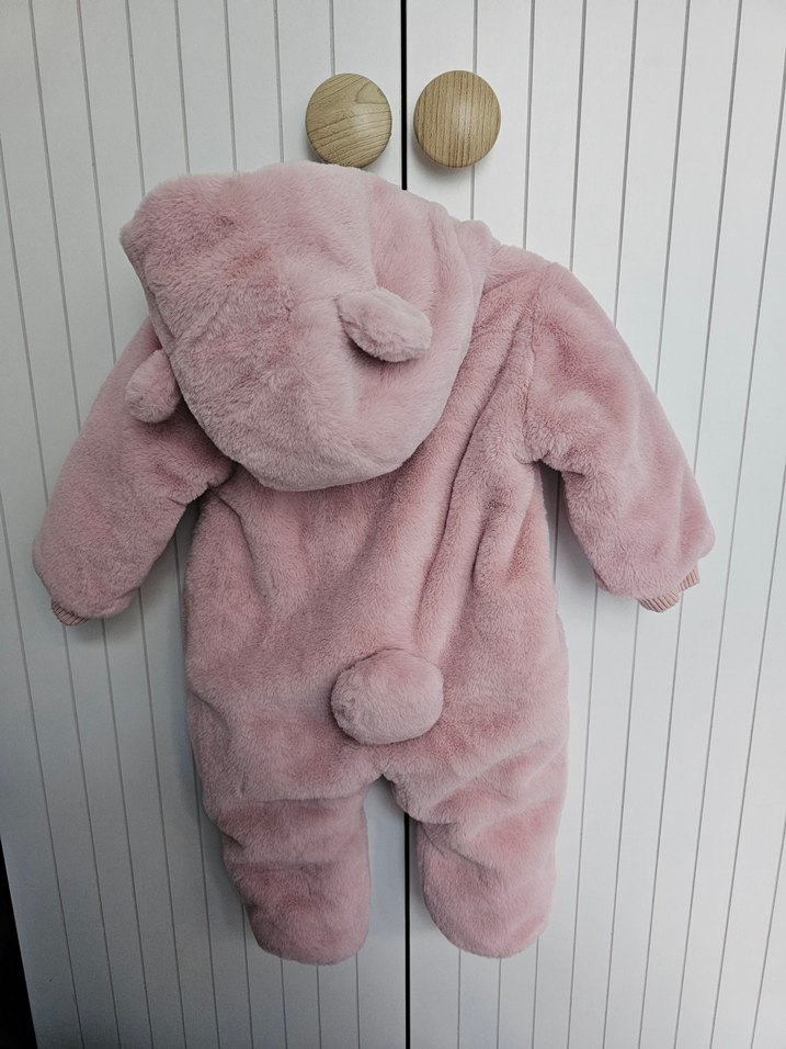 Pembe Kürklü Bebek Tulumu - Görsel 2