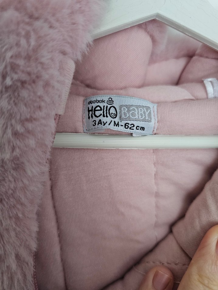 Pembe Kürklü Bebek Tulumu - Görsel 4