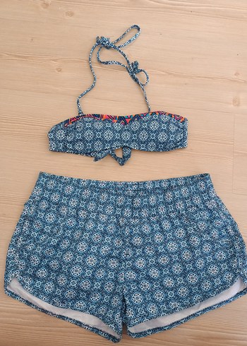Mavi Mini Bikini Seti,üst 34 alt m ama s beden için daha uygun
