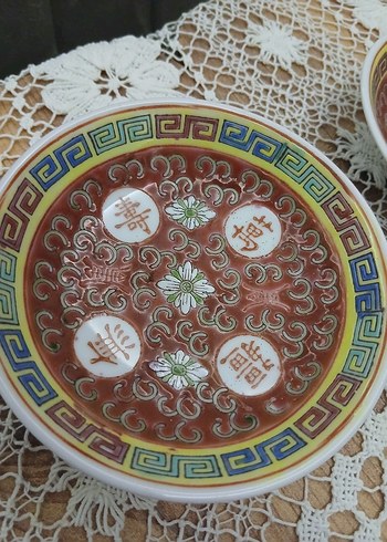 Diğer vintage çin tabağı Nakışlı Çok Renkli Geleneksel Tabaklar