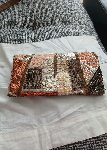 Accessory Collective Boncuk İşlemeli Çok Renkli Bohem Kadın Clutch Çanta