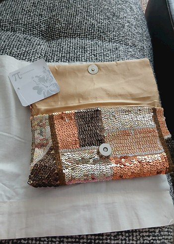 Beden Boncuk İşlemeli Çok Renkli Bohem Kadın Clutch Çanta