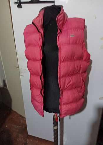 Lacoste Pembe Yüksek Yakalı Kadın Şişme Yelek