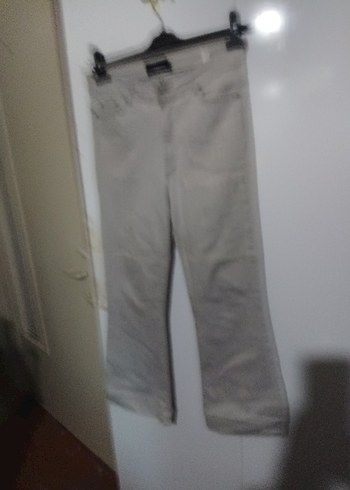 Trendyol & Milla Bej Midi Denim Kadın Pantolon