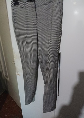 38 Beden Gri Midi Kumaş Kadın Pantolon