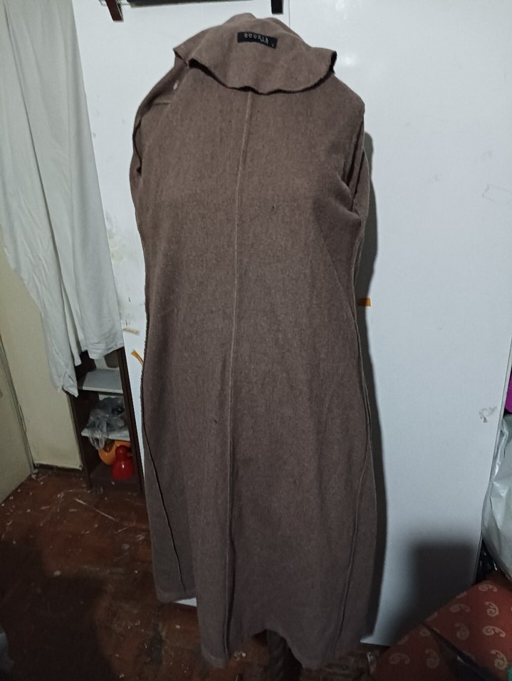 Bej Uzun Kollu Kadın sabahlık - Görsel 4