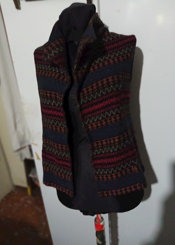 Desenli Bohem Örgü Yün Kadın Yelek - Görsel 3