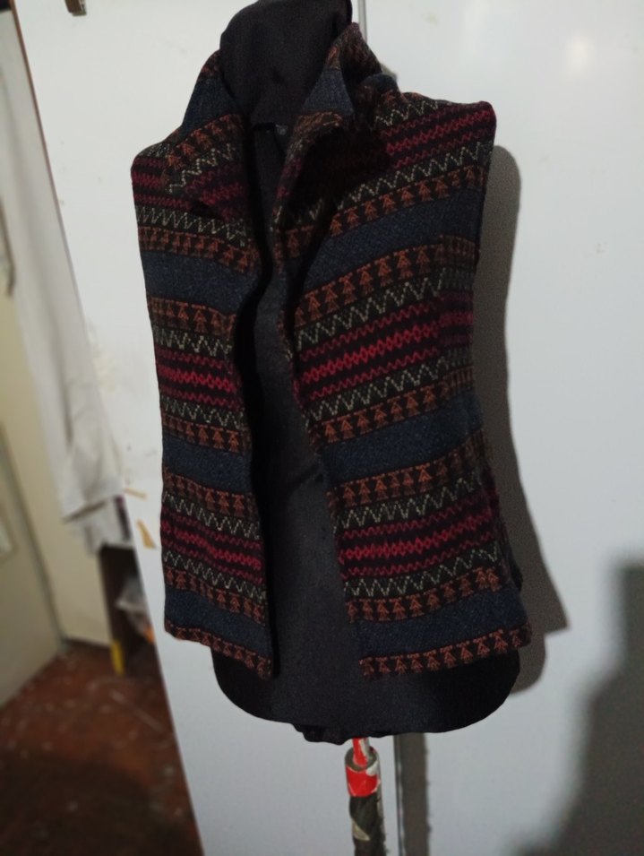 Desenli Bohem Örgü Yün Kadın Yelek - Görsel 2