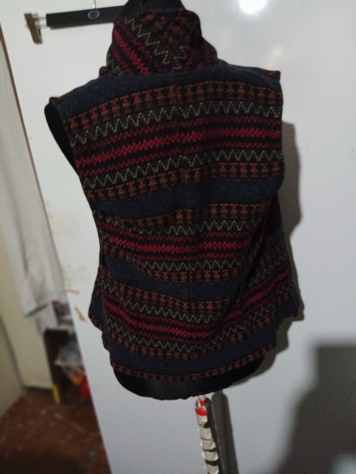 Desenli Bohem Örgü Yün Kadın Yelek - Görsel 4