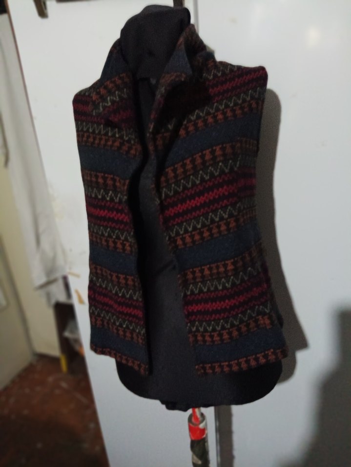 Desenli Bohem Örgü Yün Kadın Yelek - Görsel 3