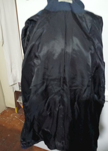 Lacivert Midi Hamile Kaban Düğmeli - Görsel 5