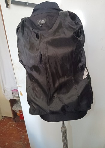 Düğmeli Gri Kadın Blazer Ceket - Görsel 4