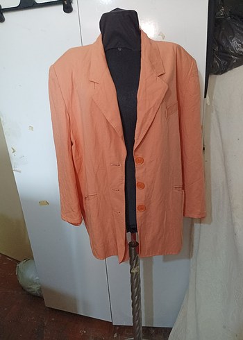 C&A Bej Midi Kadın Keten Blazer Ceket. iki koltuk altı mesafe 62 cm