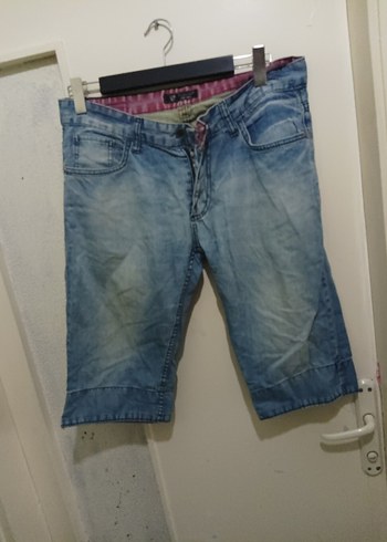 River Island Acik Mavi Denim Bermuda Sort
