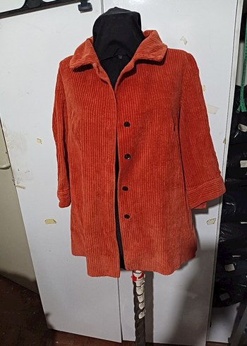 l Beden Düğmeli Koyu Kırmızı Kadın blazer ceket