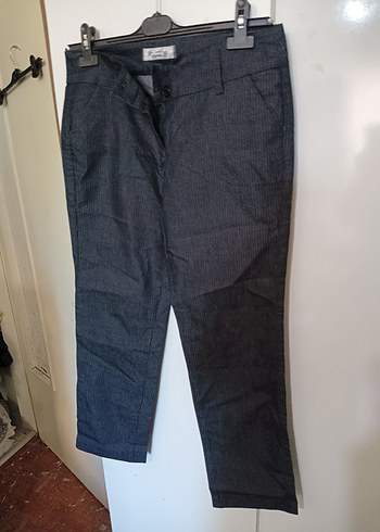 Diğer Gri Kadın Midi Denim Pantolon