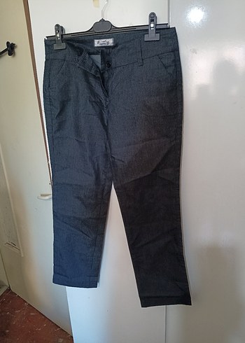 Gri Kadın Midi Denim Pantolon