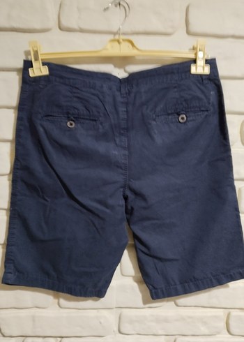 Erkek Koyu Mavi Kemerli Denim Şort - Görsel 4