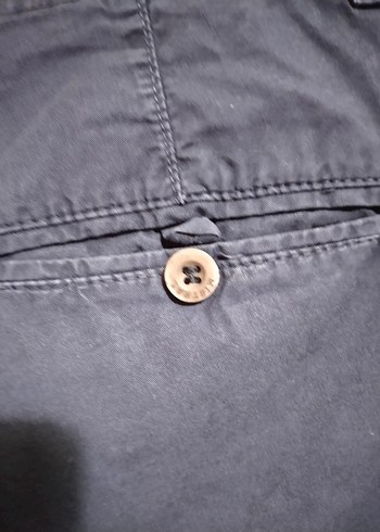 Erkek Koyu Mavi Kemerli Denim Şort - Görsel 5