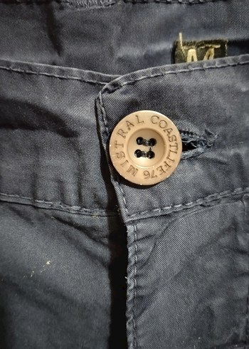 Erkek Koyu Mavi Kemerli Denim Şort - Görsel 2