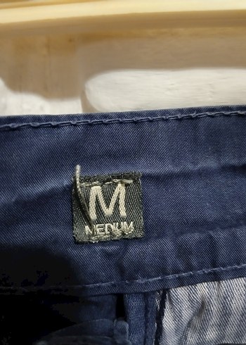 Erkek Koyu Mavi Kemerli Denim Şort - Görsel 3