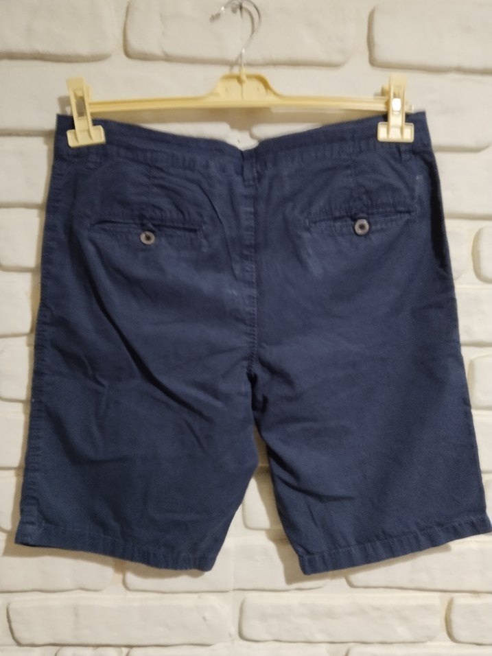 Erkek Koyu Mavi Kemerli Denim Şort - Görsel 4