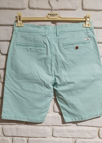 Turkuaz Pamuk Erkek Mini Şort - Görsel 2