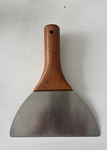 Ahşap Saplı Geniş Metal Spatula - Görsel 2