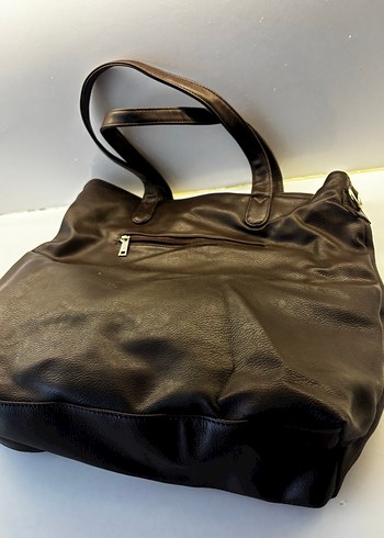 Kahverengi Deri Kadın Çanta - Görsel 3