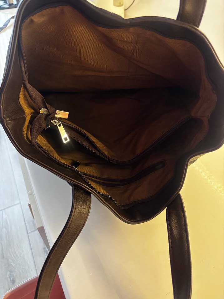 Kahverengi Deri Kadın Çanta - Görsel 4