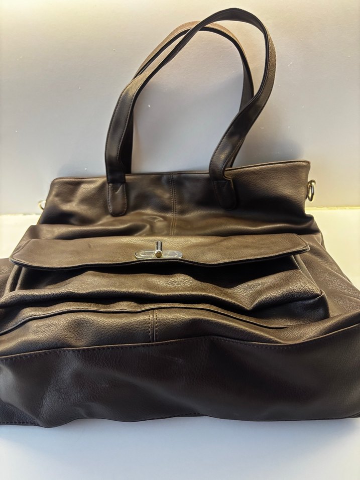 Kahverengi Deri Kadın Çanta - Görsel 2