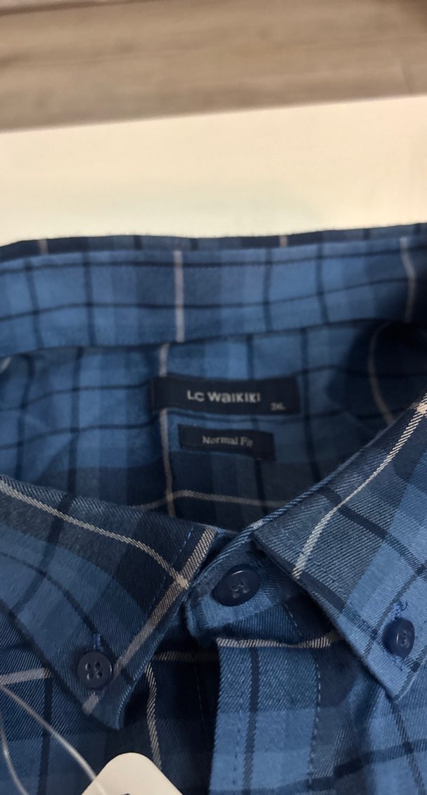 Mavi Kareli Erkek Gömlek - Görsel 2