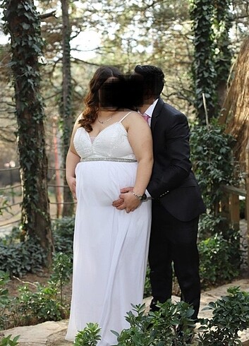 44 Beden beyaz Renk Beyaz nikah elbisesi hamilelik çekimi elbisesi