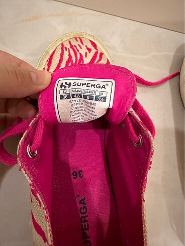 36 Beden pembe Renk Superga spor ayakkabı