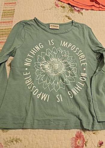 Kız Çocuk Çok Renkli Uzun Kollu Pamuklu Tişört - Görsel 3