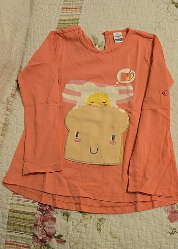 Kız Çocuk Çok Renkli Uzun Kollu Pamuklu Tişört - Görsel 2