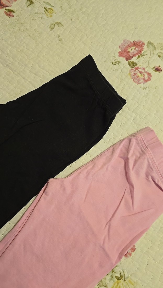 Kız Çocuk Pembe Pamuklu Tayt - Görsel 2