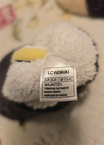 Kız Çocuk Gri Kürklü Sıcak Ev Terliği - Görsel 3