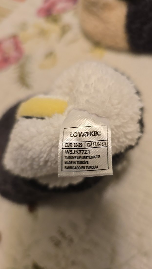 Kız Çocuk Gri Kürklü Sıcak Ev Terliği - Görsel 3