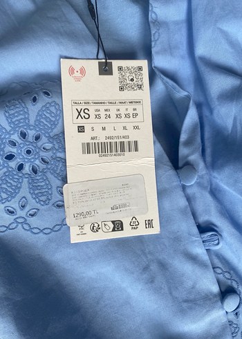 xs Beden Zara Poplin Elbise