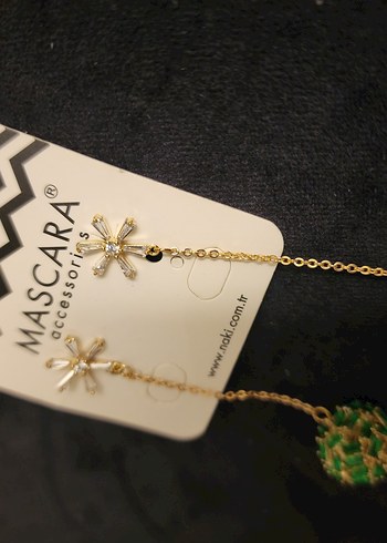 Mascara Zincir Detaylı Uzun Renkli Bohem Küpe