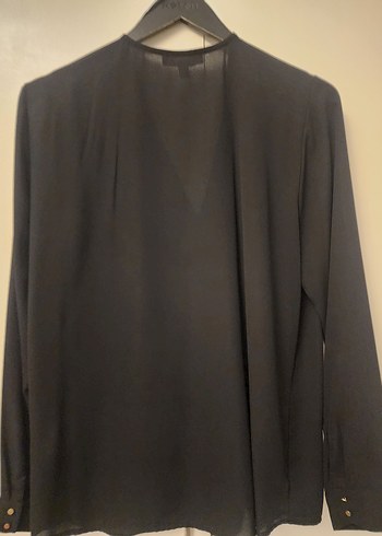 Siyah Saten Yaka  Kadın Bluz - Görsel 7