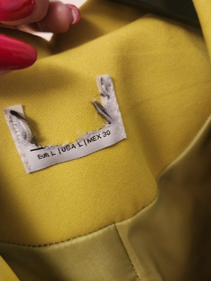 mint yesili yada sarısı Düğmeli Kadın Blazer Ceket - Görsel 4