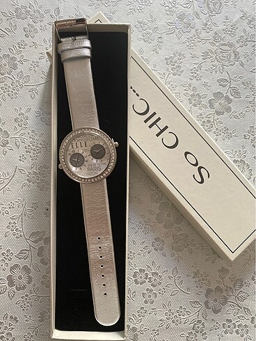 Son chıc saat bayan gümüş sıfır ürün - Görsel 3