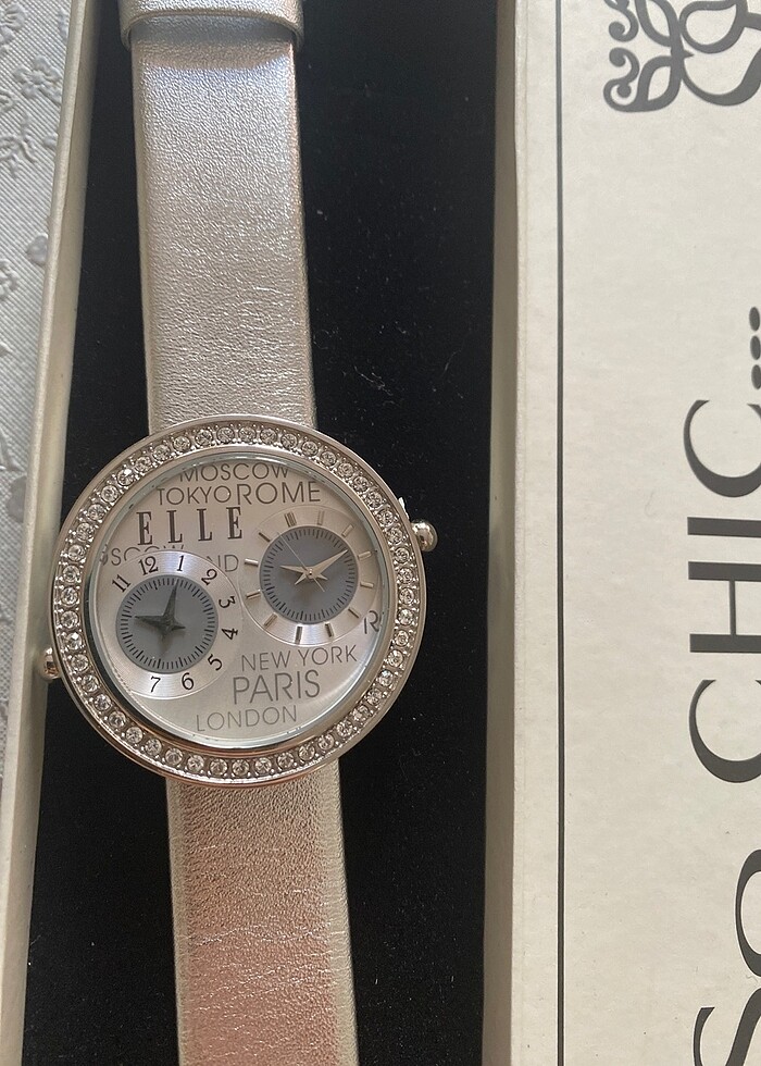 Son chıc saat bayan gümüş sıfır ürün - Görsel 2