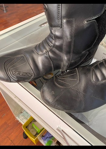 Tcx motosikletbot Siyah Deri Biker Bot - Görsel 5