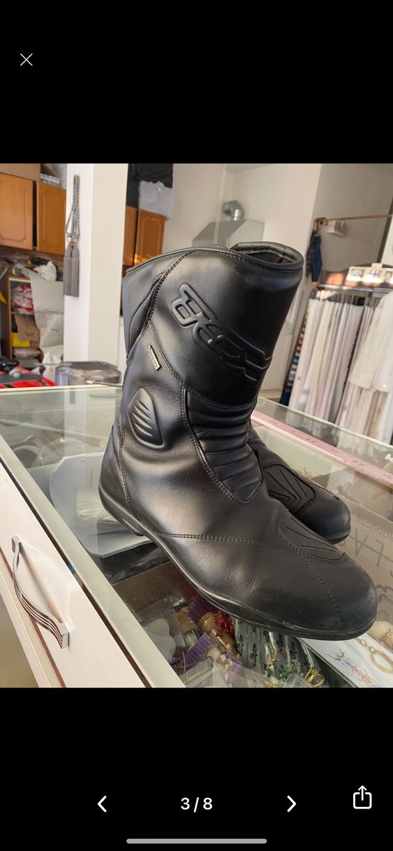 Tcx motosikletbot Siyah Deri Biker Bot - Görsel 3